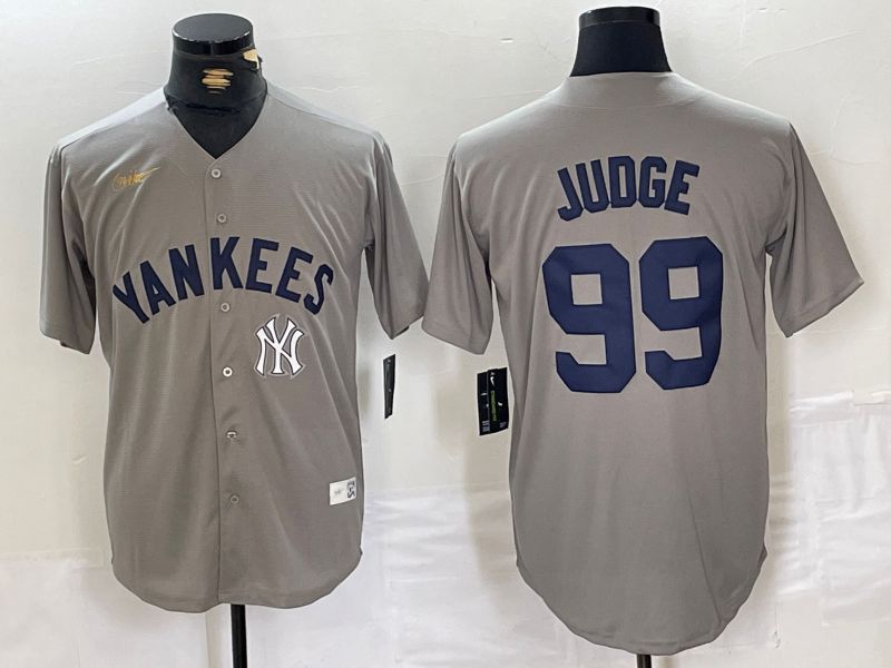 Men New York Yankees #99 Judge Grey Throwback Nike Game 2024 MLB Jersey style 13->new york yankees->MLB Jersey